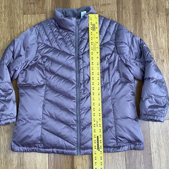 Eddie Bauer Goose Down Filled Puffer Jacket Purple Quilted Coat Size 2XL - Picture 8 of 9